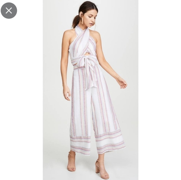 Amanda Uprichard Christie Striped Jumpsuit - Picture 2 of 14